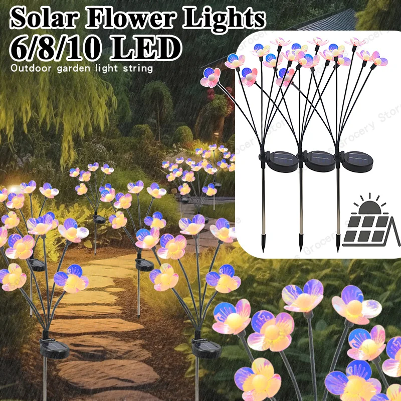 Rainbow Petal Pearls Solar Garden Light Outdoor Swaying Firefly Light Patio Pathway Decorative Solar Lamp Gift for Yard Wedding
Rainbow Petal Pearls Solar Garden Light Outdoor Swaying Firefly Light Patio Pathway Decorative Solar Lamp Gift for Yard Wedding