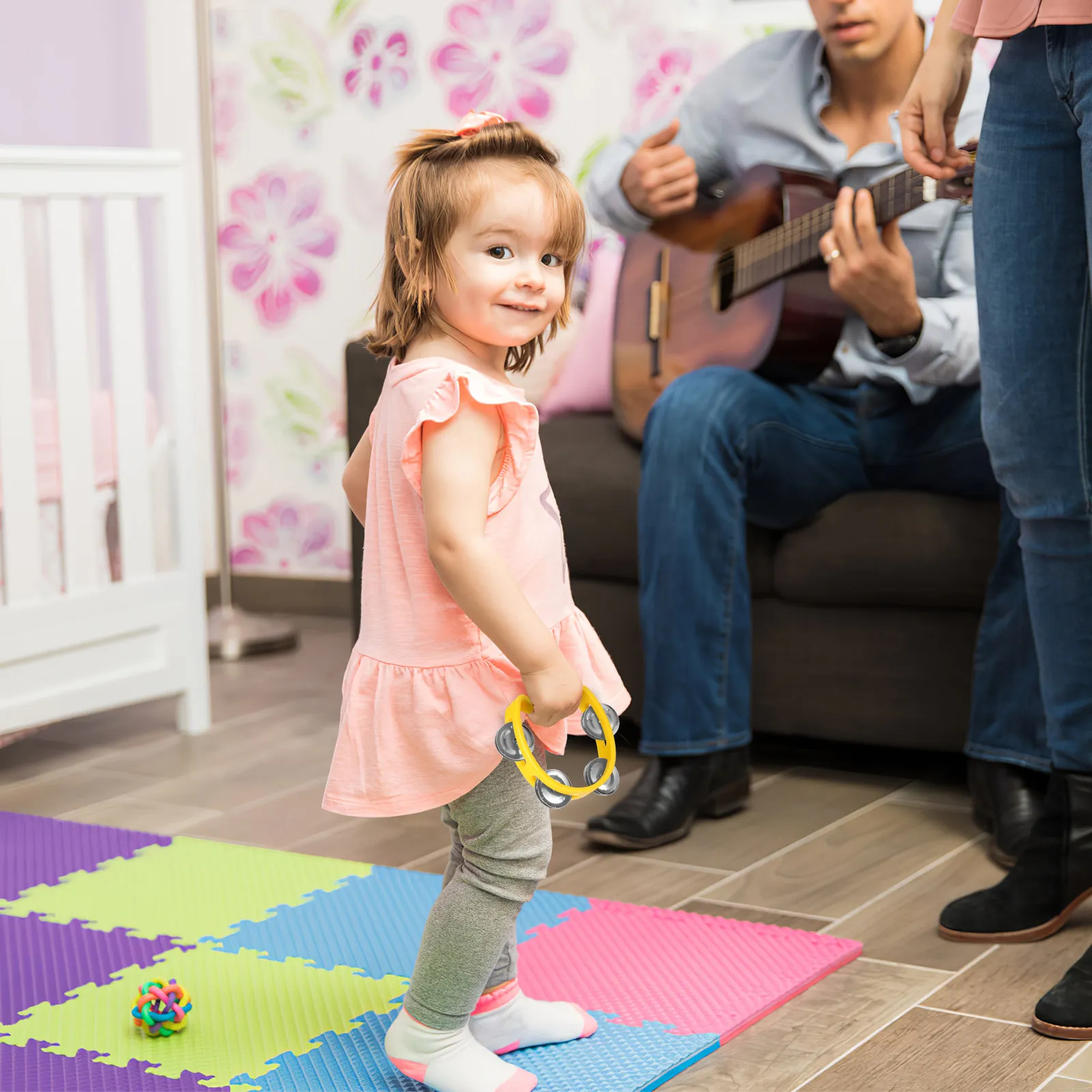 1Set Handheld Tambourine and Egg Shaker Set ABS Plastic Kids Music Instrument Bright Color Semicircular Design Ergonomic Grip
1Set Handheld Tambourine and Egg Shaker Set ABS Plastic Kids Music Instrument Bright Color Semicircular Design Ergonomic Grip
