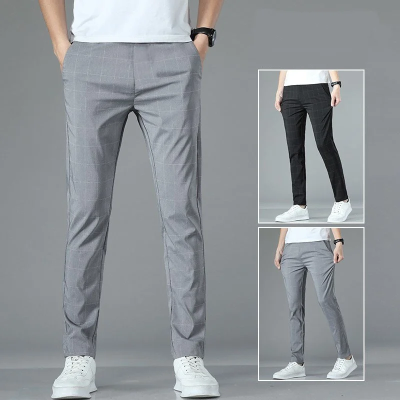 2025 Spring/Summer Men's Elastic Slimming Straight Leg Casual Pants Fashion Breathable Grid Design Sports Pants
2025 Spring/Summer Men's Elastic Slimming Straight Leg Casual Pants Fashion Breathable Grid Design Sports Pants