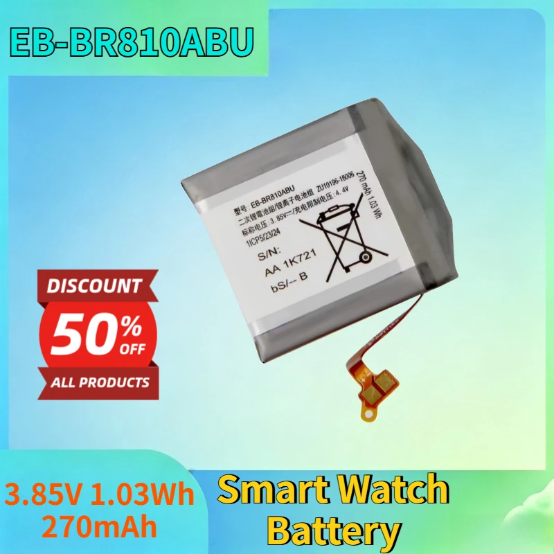 EB-BR810ABU 3.85V 1.03Wh 270mAh Li-ion Rechargeable Battery for Samsung Galaxy S4 EB-BR170ABU EB-BR800ABU Smart Watch Battery
EB-BR810ABU 3.85V 1.03Wh 270mAh Li-ion Rechargeable Battery for Samsung Galaxy S4 EB-BR170ABU EB-BR800ABU Smart Watch Battery