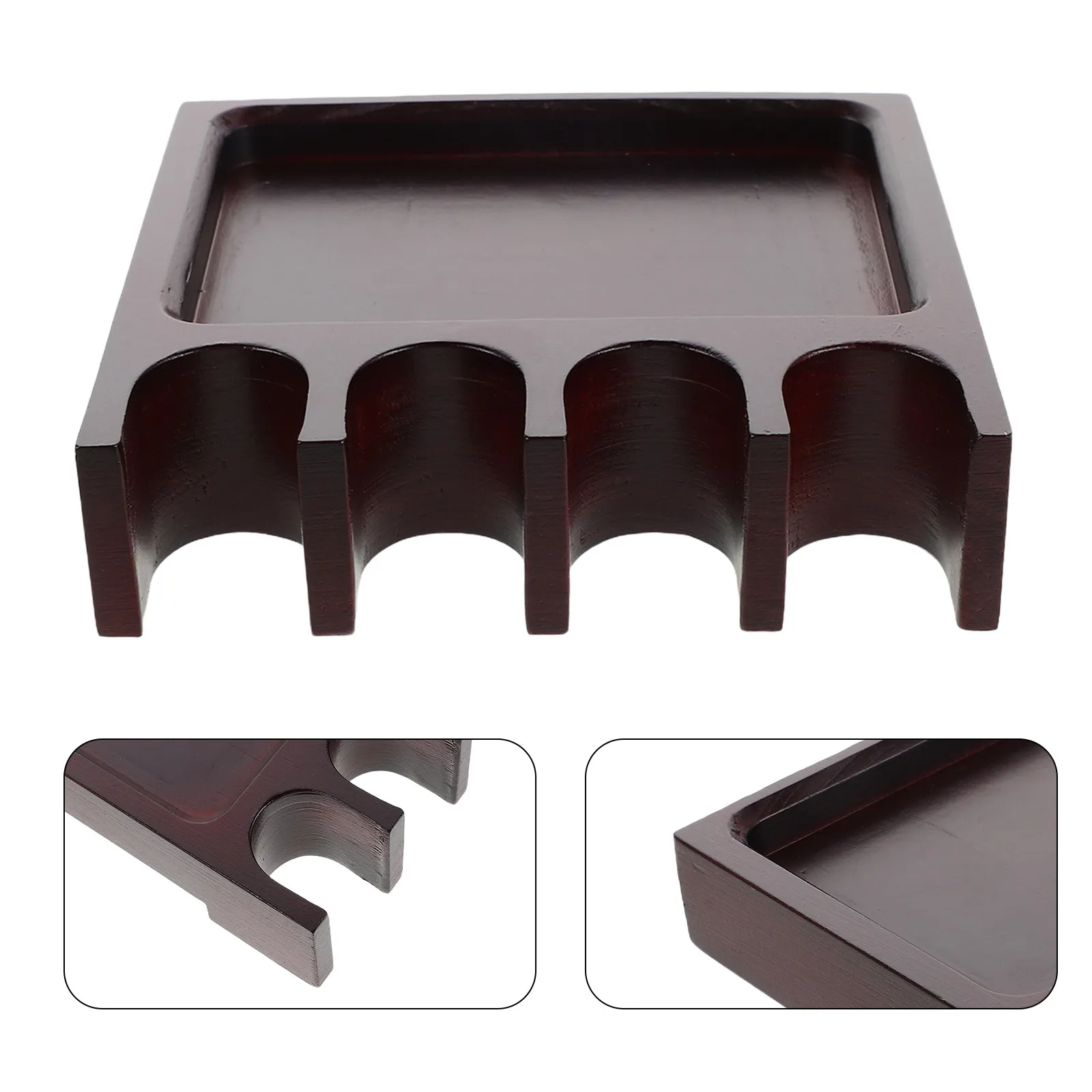 Solid Wood 4-Hole Tabletop Pool Cue Holder Non-Slip Weighted Billiard Stick Rack Compact Cue Organizer for Bar Game Room
Solid Wood 4-Hole Tabletop Pool Cue Holder Non-Slip Weighted Billiard Stick Rack Compact Cue Organizer for Bar Game Room