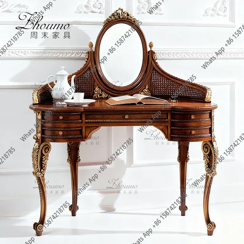 X30 American Carved Light Luxury Simple Table And Chair Combination Dresser French Medieval Style Old Makeup Table
X30 American Carved Light Luxury Simple Table And Chair Combination Dresser French Medieval Style Old Makeup Table