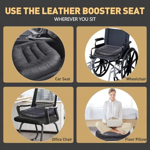 Leather Height-Boosting Seat Cushion For Adults, Portable Backless Design With Handle, Gray, Fits Cars Trucks SUVs Office
Leather Height-Boosting Seat Cushion For Adults, Portable Backless Design With Handle, Gray, Fits Cars Trucks SUVs Office