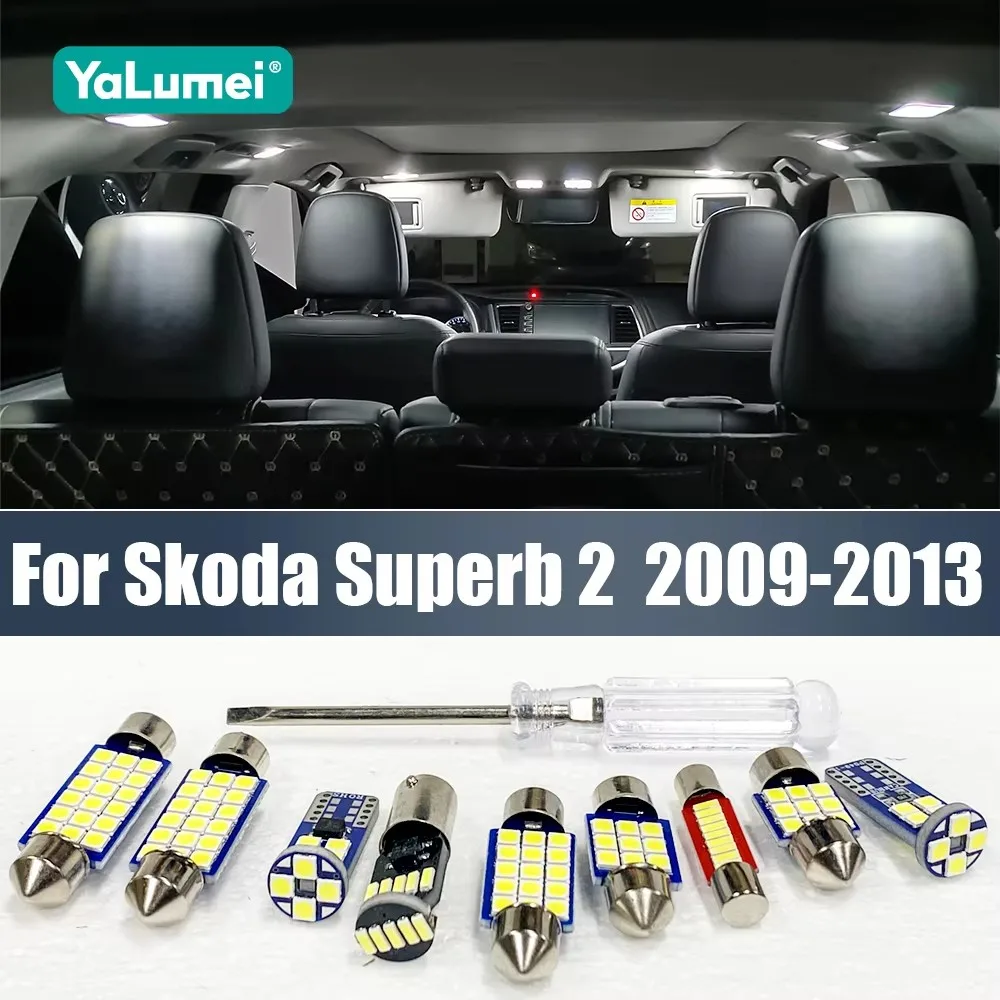 For Skoda Superb 2 3T MK2 2009 2010 2011 2012 2013 10PCS 12V Car LED Bulbs Reading Lamps Vanity Mirror Trunk Lights Accessories
For Skoda Superb 2 3T MK2 2009 2010 2011 2012 2013 10PCS 12V Car LED Bulbs Reading Lamps Vanity Mirror Trunk Lights Accessories