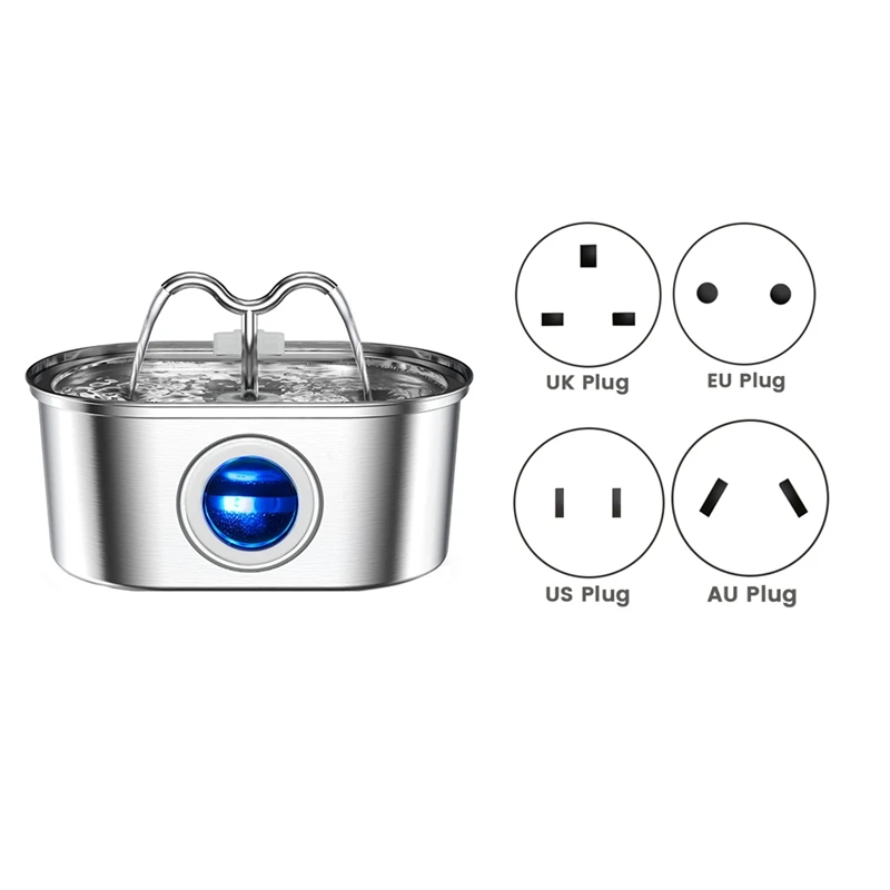 Pet Water Fountain Stainless Steel Automatic Water Fountain Fountain Water Bowl With Transparent Window
Pet Water Fountain Stainless Steel Automatic Water Fountain Fountain Water Bowl With Transparent Window