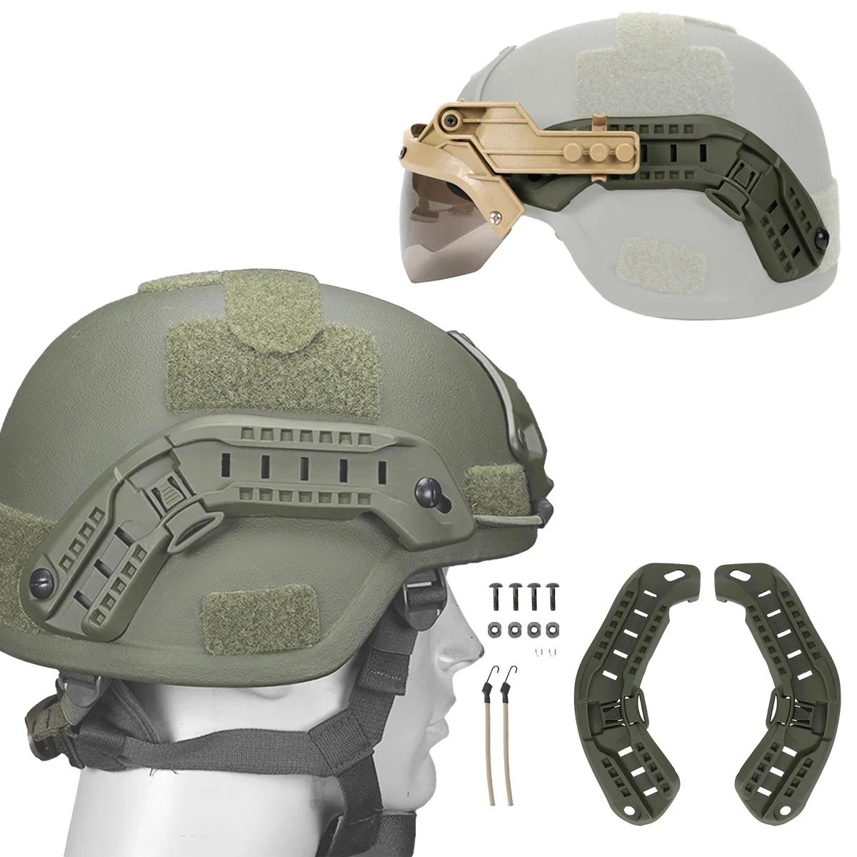 Tactical MICH2000 Helmet Side Guide Rail 1 Set ABS ARC Helmet Mount Installation Outdoors Hunting Helmet Accessories
Tactical MICH2000 Helmet Side Guide Rail 1 Set ABS ARC Helmet Mount Installation Outdoors Hunting Helmet Accessories