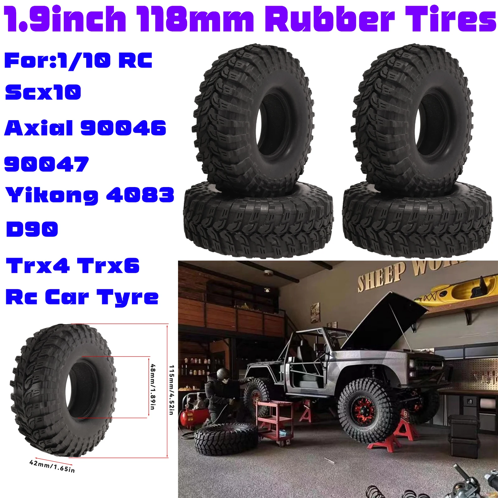 4 шт., 1,9 дюйма, 114 мм, резиновые шины для 1/10 Rock Track Redcat Scx10 Ii Axial 90046/90047 Rc4wd Yikong D90 Trx4 Trx6 RC автомобильная шина
4 шт., 1,9 дюйма, 114 мм, резиновые шины для 1/10 Rock Track Redcat Scx10 Ii Axial 90046/90047 Rc4wd Yikong D90 Trx4 Trx6 RC автомобильная шина