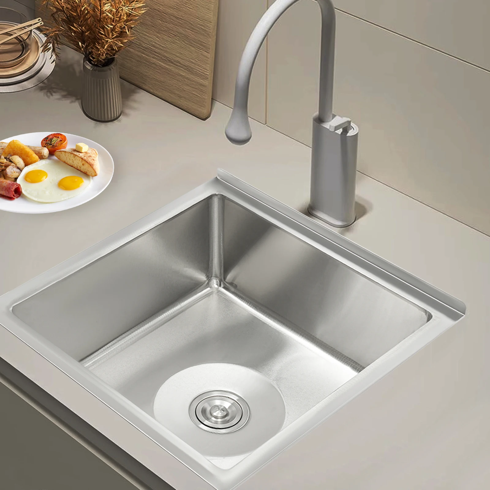 Silver Utility Sink, 304 Stainless Stee Sink, Restaurant Kitchen Sink With Baffle
Silver Utility Sink, 304 Stainless Stee Sink, Restaurant Kitchen Sink With Baffle
