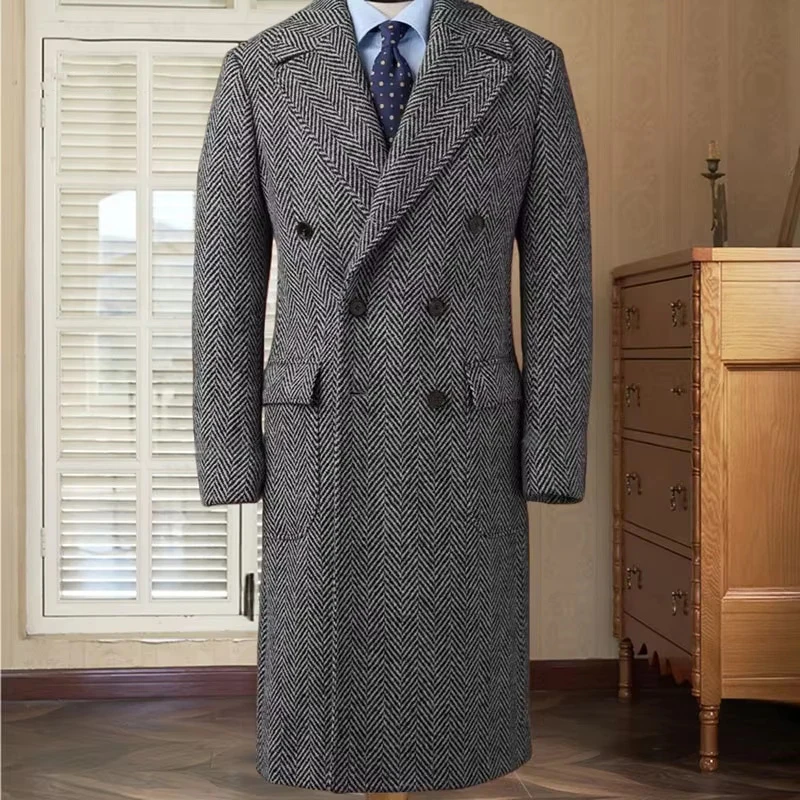 Men's Herringbone Coat Business Casual Double Breasted Jacket Man Jackets Tailored Suit Male Blazers
Men's Herringbone Coat Business Casual Double Breasted Jacket Man Jackets Tailored Suit Male Blazers
