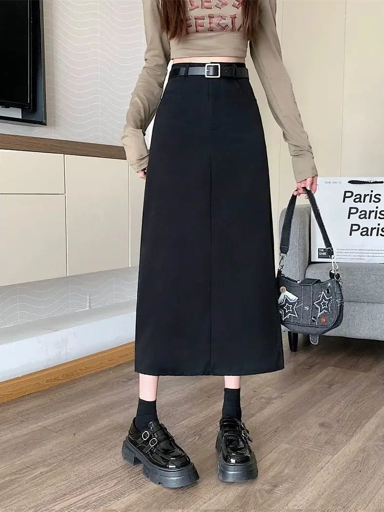 High Waist Bla Suit Spring Summer Sle Women's Skirt Slit Casual Pure Color A-Line Midi Skirt for Ci Commuting Daily Wear
High Waist Bla Suit Spring Summer Sle Women's Skirt Slit Casual Pure Color A-Line Midi Skirt for Ci Commuting Daily Wear