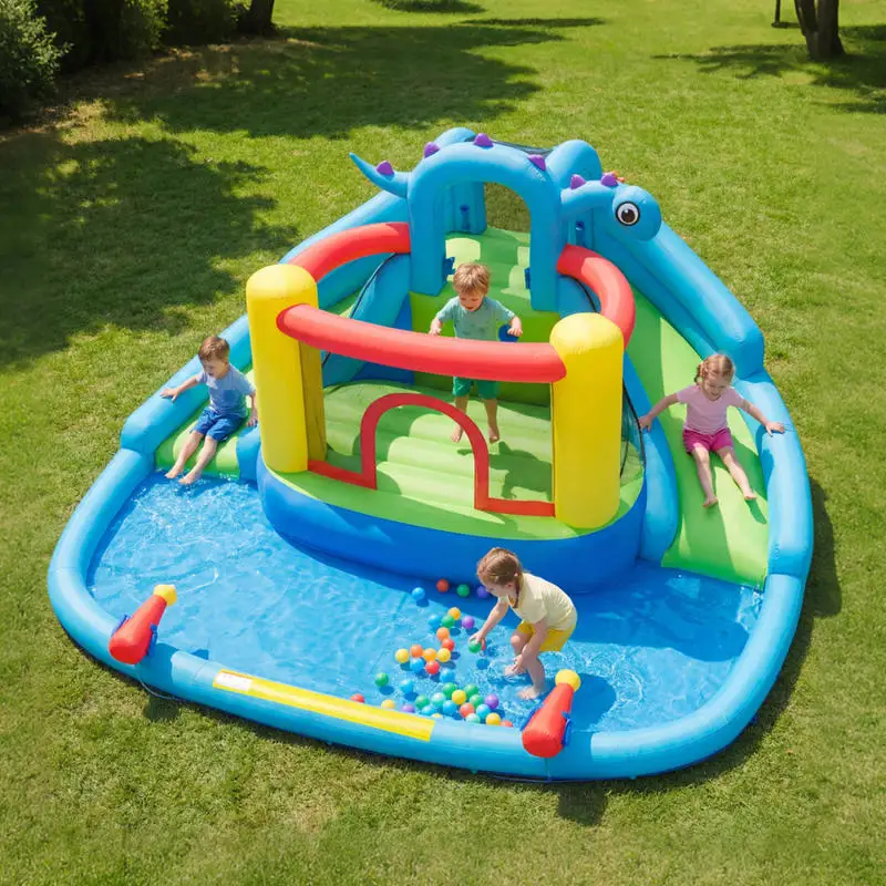 Inflatable Water Slide Park Dinosaur-themed Inflatable Bounce House
Inflatable Water Slide Park Dinosaur-themed Inflatable Bounce House