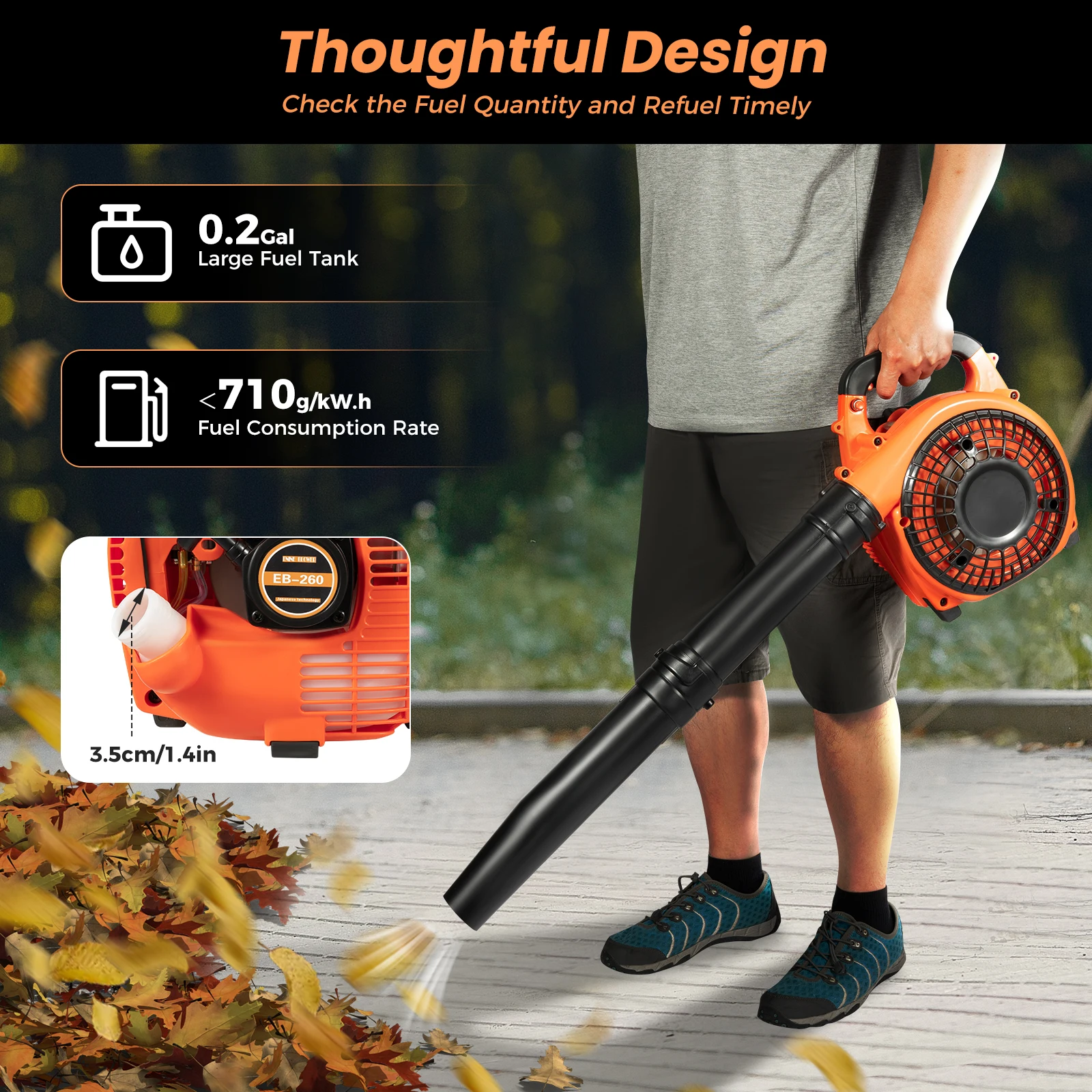 7500RPM Strong Power Handheld Gas Blower, Hand Pull Start Portable Low-noise Gas Leaf Blower Cleanup Lawn Care Leaf Blower
7500RPM Strong Power Handheld Gas Blower, Hand Pull Start Portable Low-noise Gas Leaf Blower Cleanup Lawn Care Leaf Blower