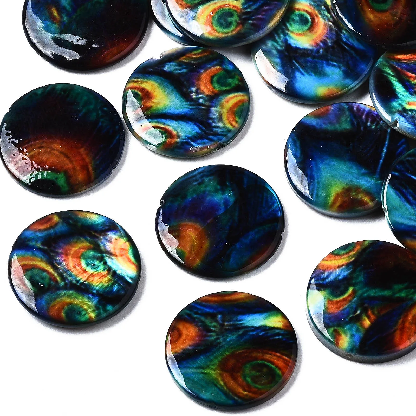 20pcs 20mm Printed Natural Freshwater Colourful Shell Beads Flat Round Loose Beads For Jewelry Making diy Bracelet Necklace
20pcs 20mm Printed Natural Freshwater Colourful Shell Beads Flat Round Loose Beads For Jewelry Making diy Bracelet Necklace