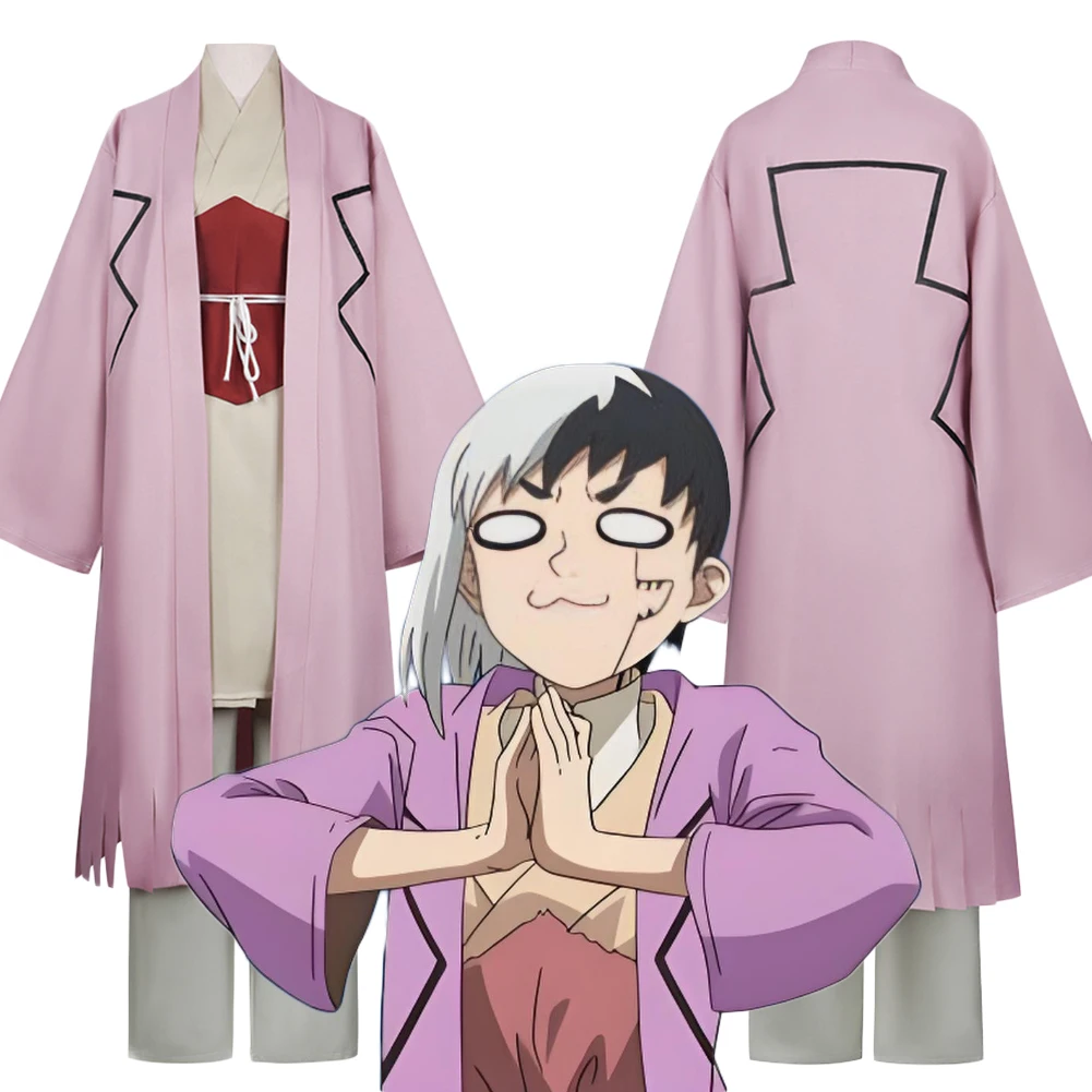 Anime DR Stone Gen Asagiri Cosplay Purple Coat Costume Outfits Kimono Men Clothes Uniform Disguise Halloween Carnival Party
Anime DR Stone Gen Asagiri Cosplay Purple Coat Costume Outfits Kimono Men Clothes Uniform Disguise Halloween Carnival Party