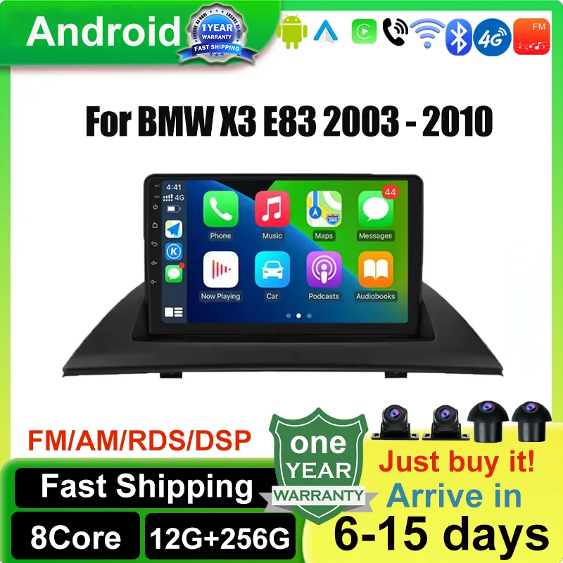 4G LTE Android 14 DSP IPS Carplay Автомагнитола Авто Стереоплеер WiFi GPS Навигация Bluetooth Для BMW X3 E83 2003-2010
4G LTE Android 14 DSP IPS Carplay Автомагнитола Авто Стереоплеер WiFi GPS Навигация Bluetooth Для BMW X3 E83 2003-2010