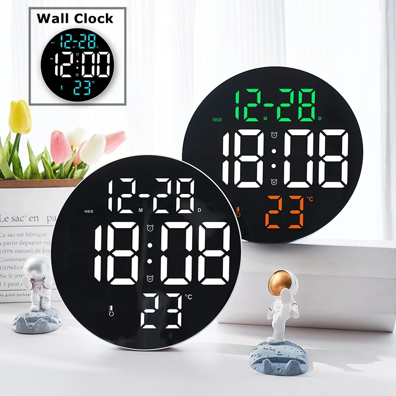 9 Inch Large Screen LED Digital Wall Clock Dual Alarm Clock Table Clock Temperature Display Electronic Clock with Remote Control
9 Inch Large Screen LED Digital Wall Clock Dual Alarm Clock Table Clock Temperature Display Electronic Clock with Remote Control