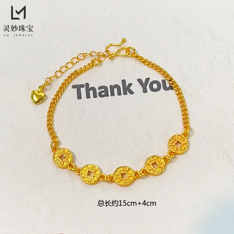 Роскошные ювелирные изделия из настоящего золота 9999 24 карата, медный браслет для монет, браслет-цепочка для монет, браслет высокого класса, ощущение для подруги
Роскошные ювелирные изделия из настоящего золота 9999 24 карата, медный браслет для монет, браслет-цепочка для монет, браслет высокого класса, ощущение для подруги