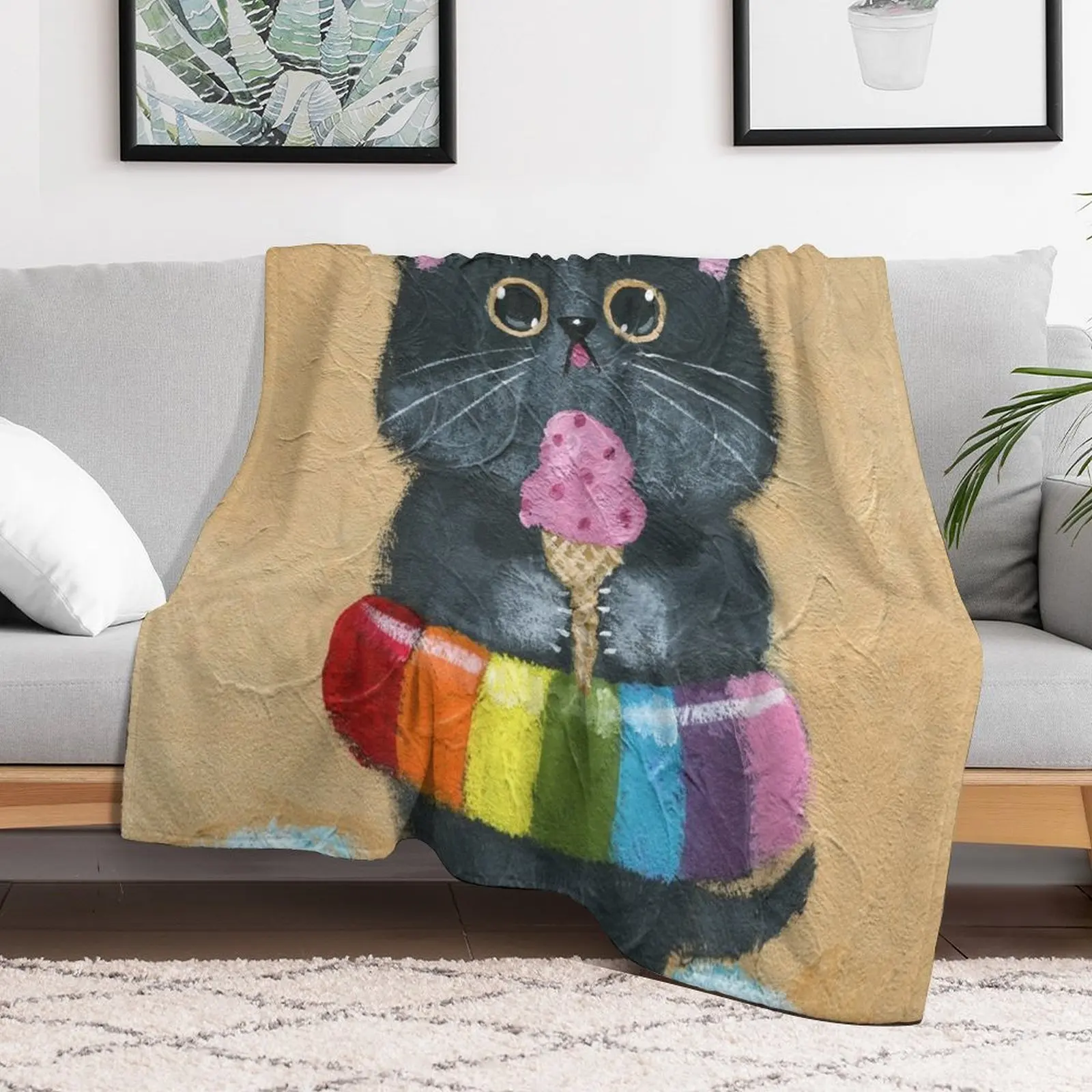 At The Beach, Ice Cream Cat Throw Blanket Single Luxury Brand Sofa Throw Bed Blankets
At The Beach, Ice Cream Cat Throw Blanket Single Luxury Brand Sofa Throw Bed Blankets