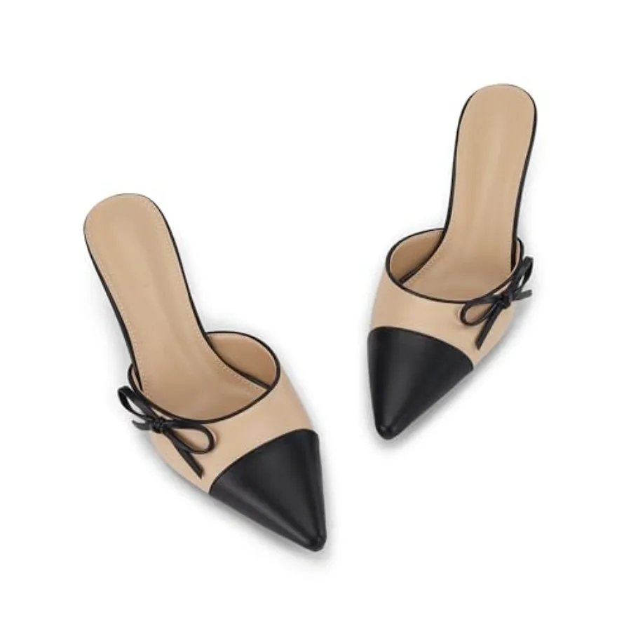 Womens Kitten Heels Bow Tie Mules Two Tone Closed Pointed Toe Slip On Backless Wedding Dress Shoes Pumps
Womens Kitten Heels Bow Tie Mules Two Tone Closed Pointed Toe Slip On Backless Wedding Dress Shoes Pumps