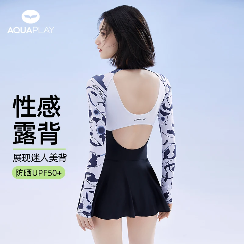AquaPlay Fashion Premium Women's Sports Swimsuit Quick-Drying One-Piece Swimsuit UPF50+ Long-Sleeve Design Surf Suit Diving
AquaPlay Fashion Premium Women's Sports Swimsuit Quick-Drying One-Piece Swimsuit UPF50+ Long-Sleeve Design Surf Suit Diving