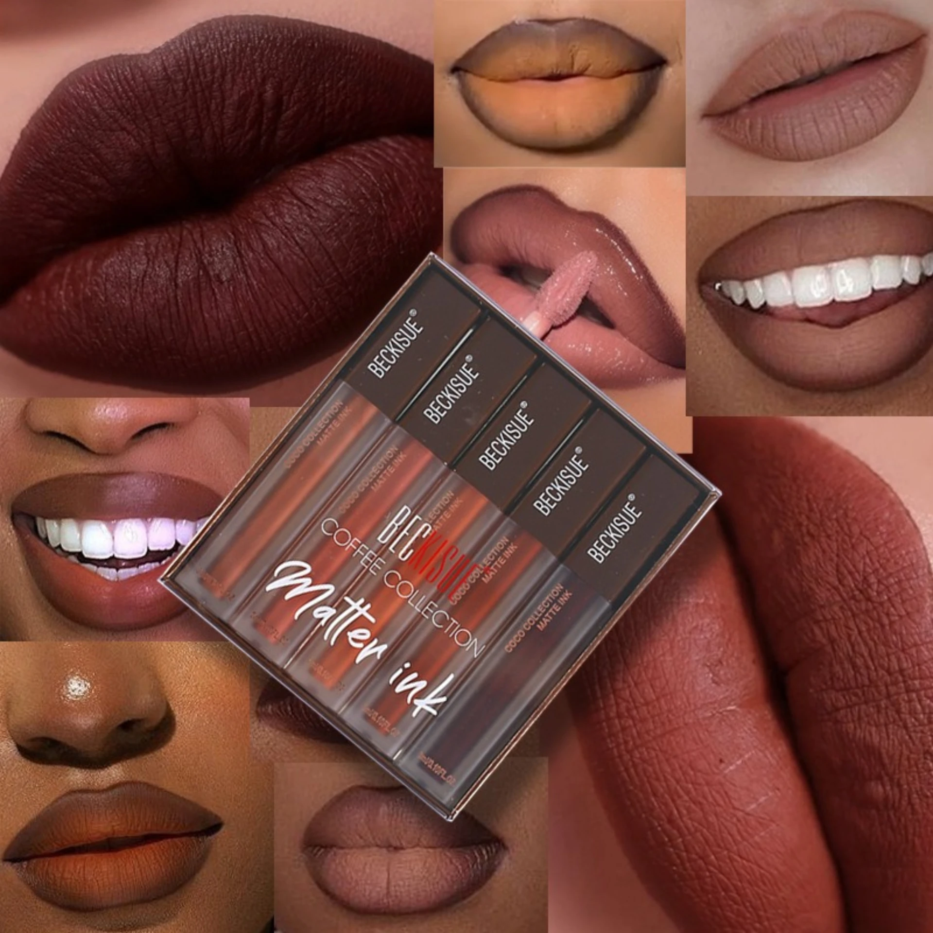 Matte velvet coffee color lip glaze set easy to color improve complexion long-lasting nude non-stick cup lipstick Cosmetics
Matte velvet coffee color lip glaze set easy to color improve complexion long-lasting nude non-stick cup lipstick Cosmetics