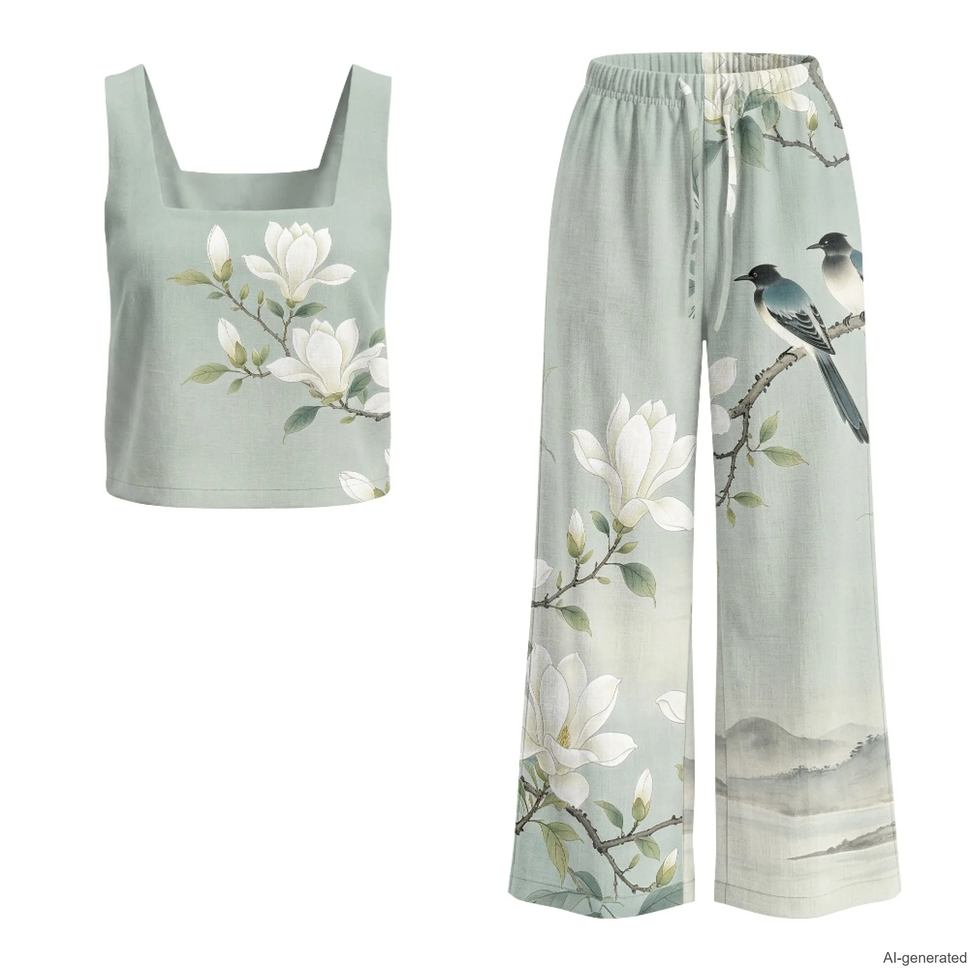 XIXIROMIDO Linen Tank Top and Wide-leg Pants Casual Two-piece Set Two Piece Set Elegant Print Breathable Loungewear for Daily
XIXIROMIDO Linen Tank Top and Wide-leg Pants Casual Two-piece Set Two Piece Set Elegant Print Breathable Loungewear for Daily