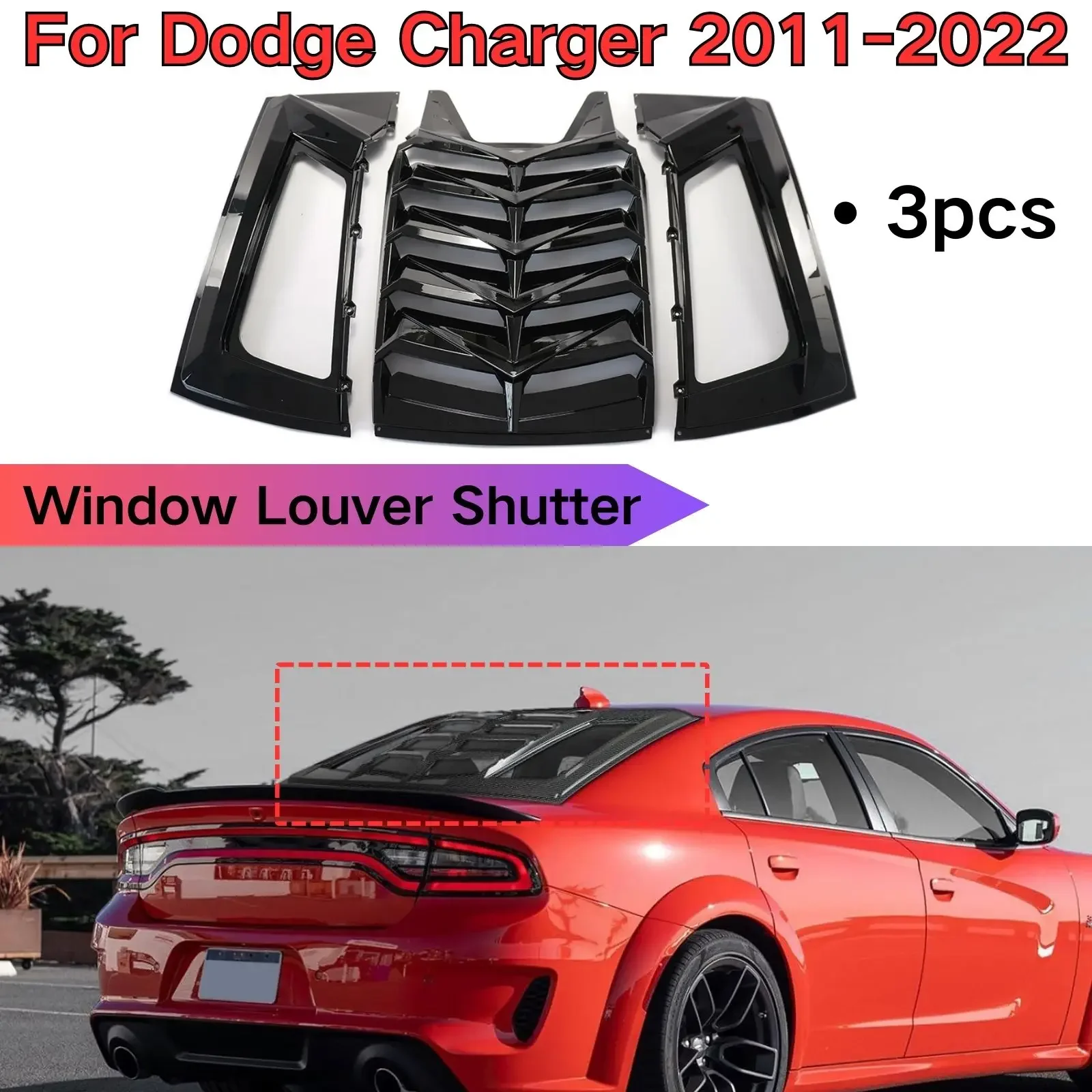 Rear Window Louver Cover For Dodge Charger 2011-2022 3PCS Car Accessories Shutte Trim Glossy Black Carbon Fiber Look A Pair
Rear Window Louver Cover For Dodge Charger 2011-2022 3PCS Car Accessories Shutte Trim Glossy Black Carbon Fiber Look A Pair