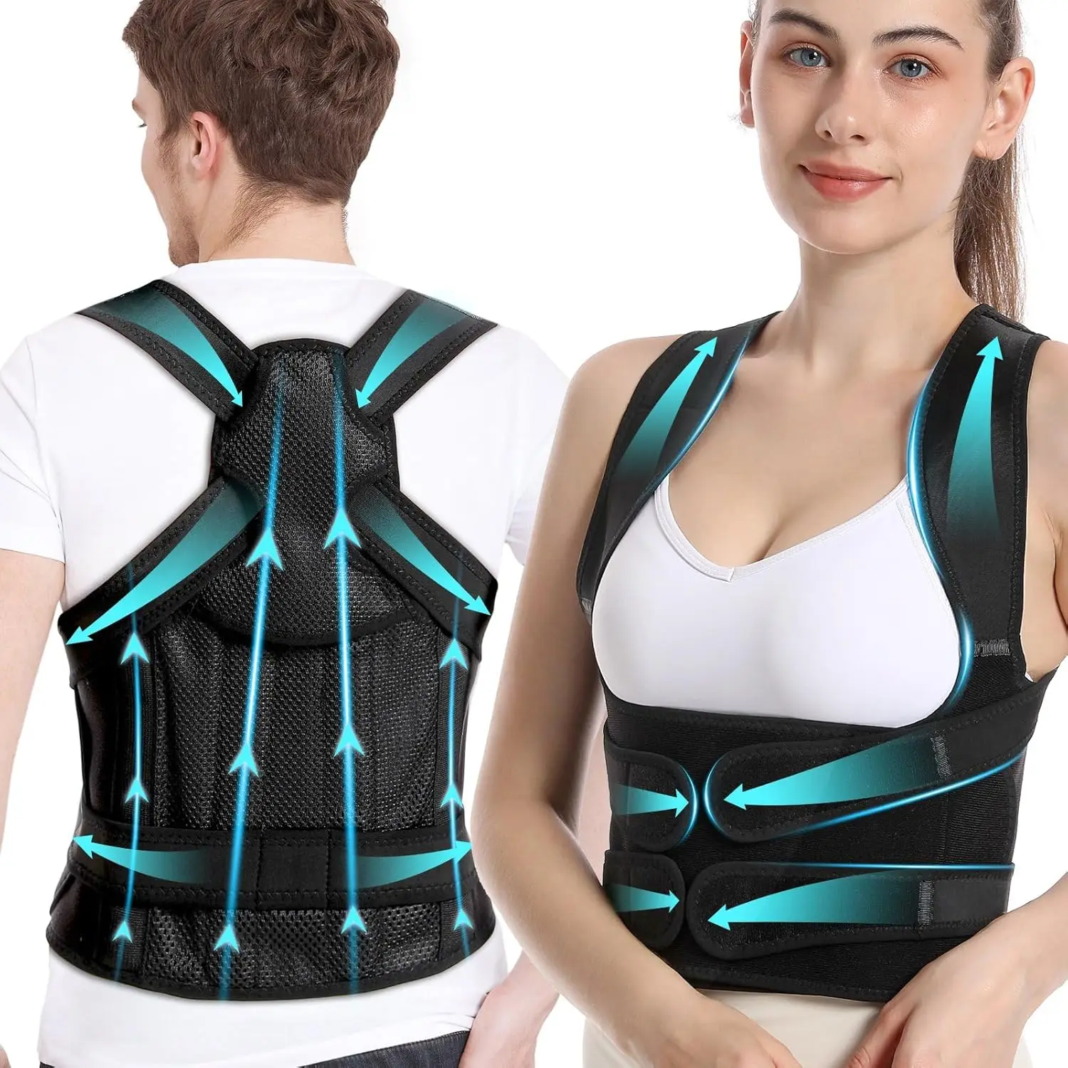 Posture Corrector Back Brace for Men and Women Full Back Support for Upper Lower Neck Shoulder Spine Pain Scoliosis
Posture Corrector Back Brace for Men and Women Full Back Support for Upper Lower Neck Shoulder Spine Pain Scoliosis