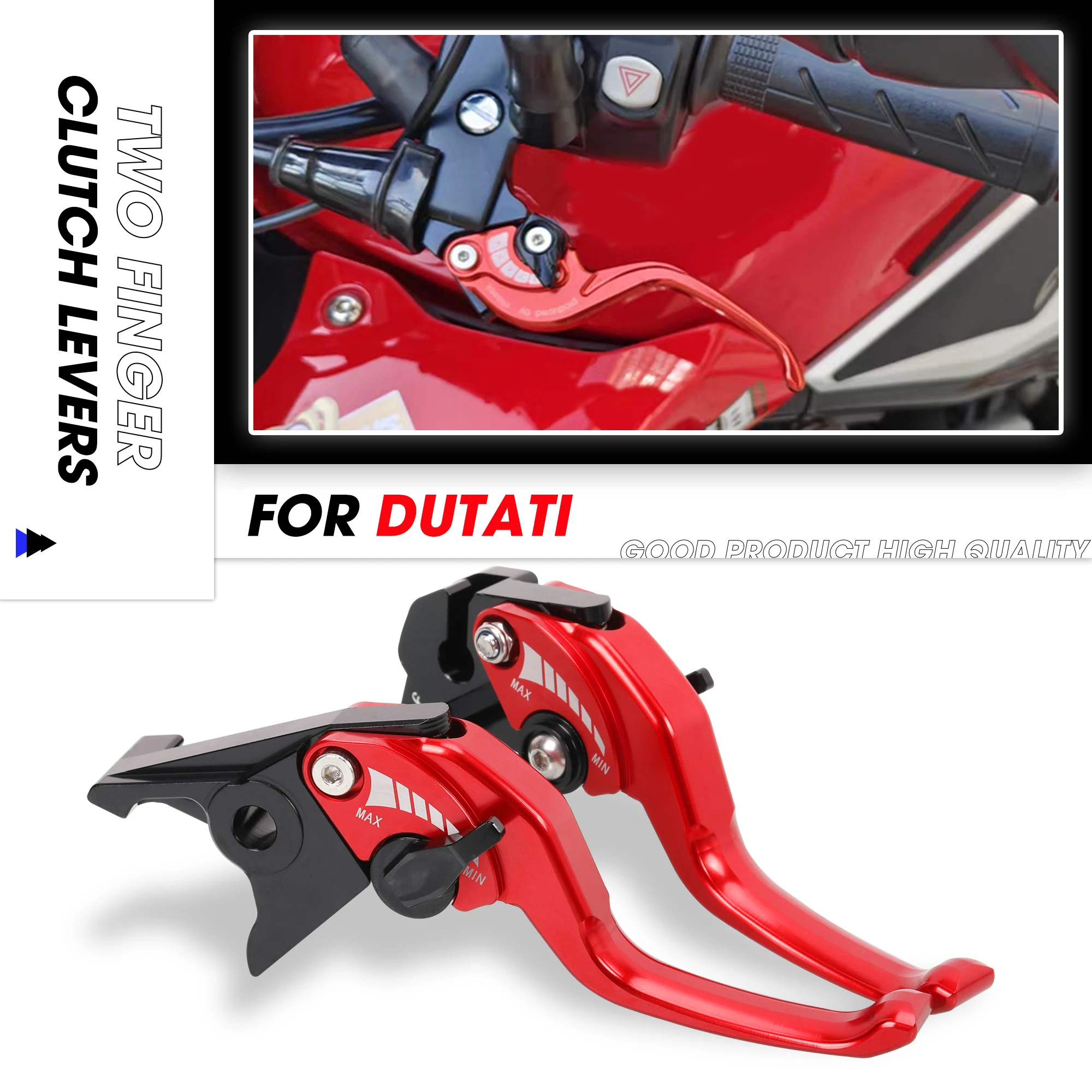 For DUCATI 848/EVO 1098 1198 Hypermotard 950 Multistrada 1200 Diavel 1260 Motorcycle 2-Finger Short Handle Brake Clutch Lever
For DUCATI 848/EVO 1098 1198 Hypermotard 950 Multistrada 1200 Diavel 1260 Motorcycle 2-Finger Short Handle Brake Clutch Lever