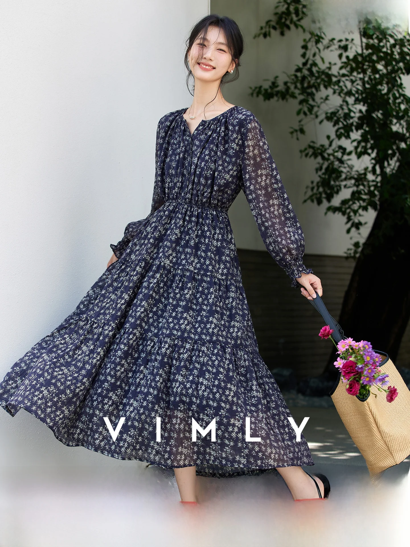 Elegant round Neck Floral Print Midi Dress Women's A-Line Skirt Long Sleeve Comfortable Fit Autumn Commute Style Fashion Dress
Elegant round Neck Floral Print Midi Dress Women's A-Line Skirt Long Sleeve Comfortable Fit Autumn Commute Style Fashion Dress