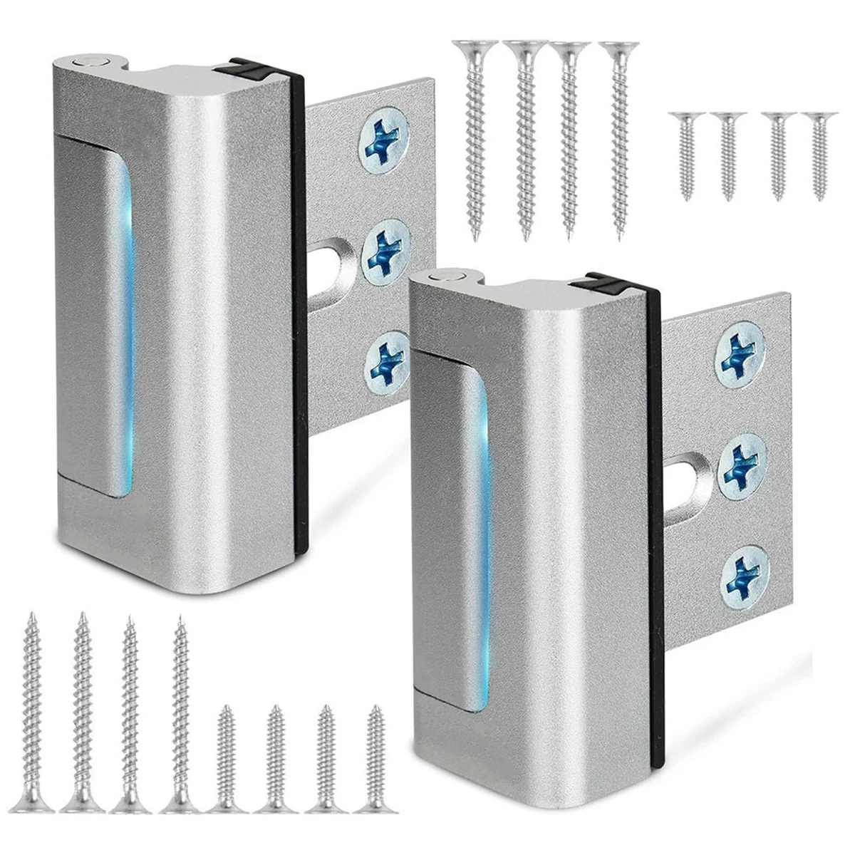 NEW Home Security Door Reinforcement Lock, Front Door Locks for Kids Safety Withstand 800 Lbs, Door Lock 2 Pack Silver
NEW Home Security Door Reinforcement Lock, Front Door Locks for Kids Safety Withstand 800 Lbs, Door Lock 2 Pack Silver