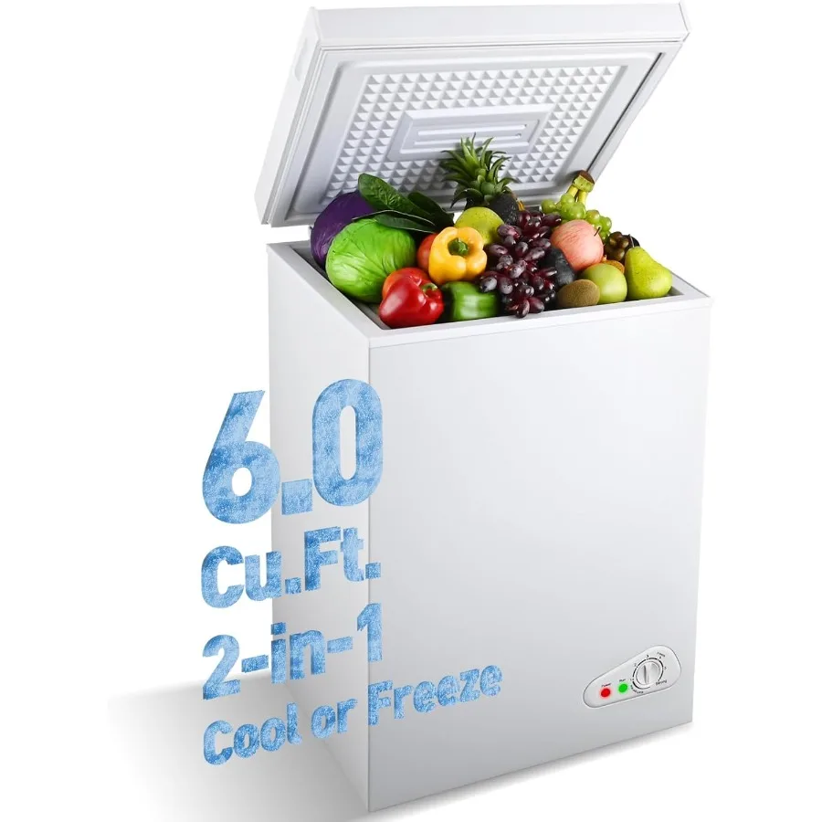 Компактная мини-морозильная камера 6,0 куб. футов, отдельно стоящая с верхним открытием, 2 съемными корзинами и 7 регулируемыми температурами, белая, идеально подходит для
Компактная мини-морозильная камера 6,0 куб. футов, отдельно стоящая с верхним открытием, 2 съемными корзинами и 7 регулируемыми температурами, белая, идеально подходит для