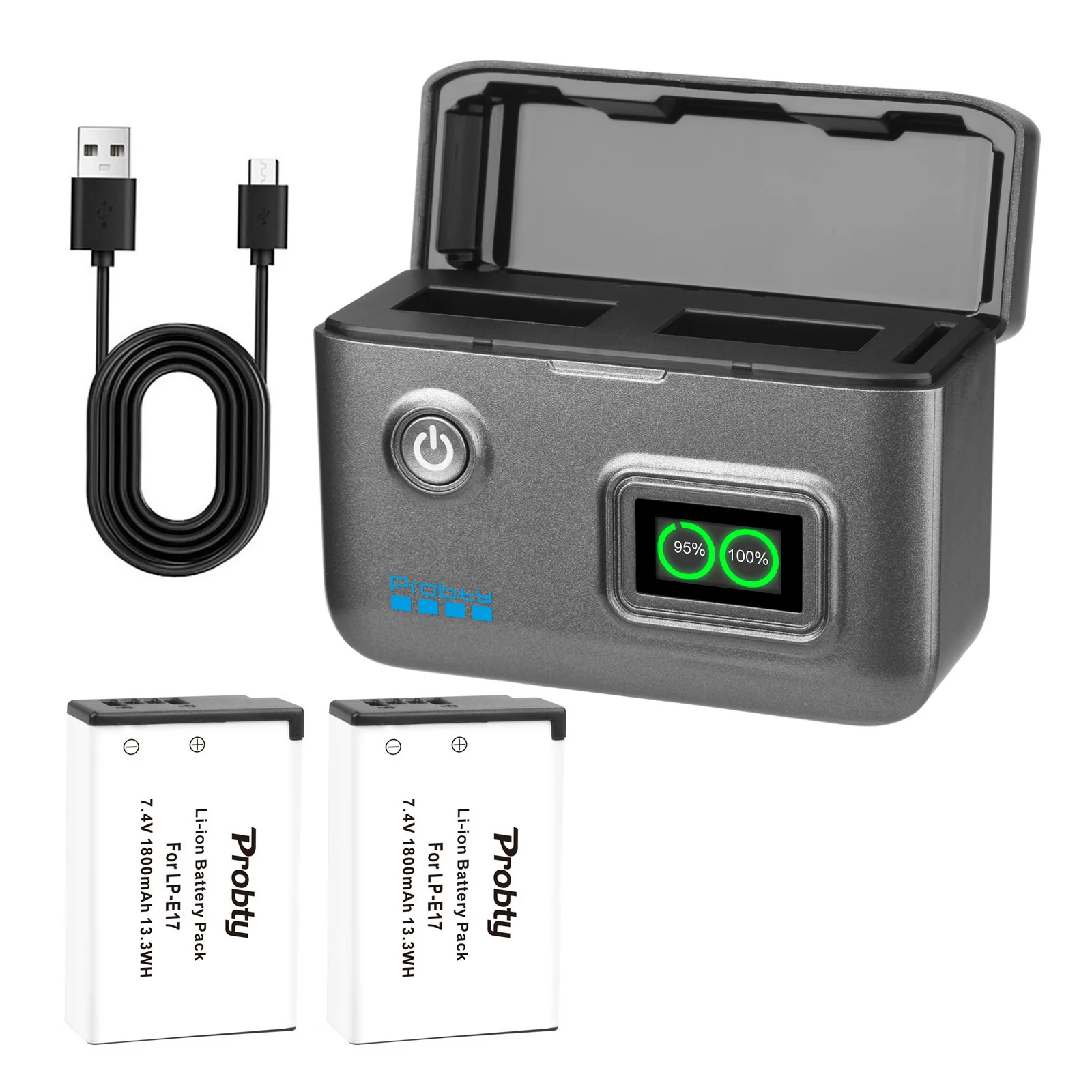 LP-E17 LP E17 Battery + Fast 2-Slot Charger for Canon EOS R100 R50 RP R10 R8, Rebel T8i, T7i, T6i, T6s, SL2 SL3, M3, M5, M6, 77D
LP-E17 LP E17 Battery + Fast 2-Slot Charger for Canon EOS R100 R50 RP R10 R8, Rebel T8i, T7i, T6i, T6s, SL2 SL3, M3, M5, M6, 77D