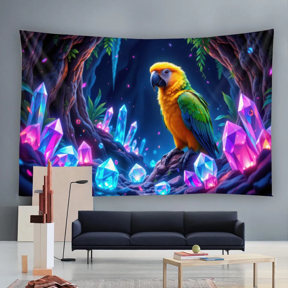 Psychedelic bird tapestry multi size series, dreamy forest wall paintings, home decoration dormitory background cloth
Psychedelic bird tapestry multi size series, dreamy forest wall paintings, home decoration dormitory background cloth