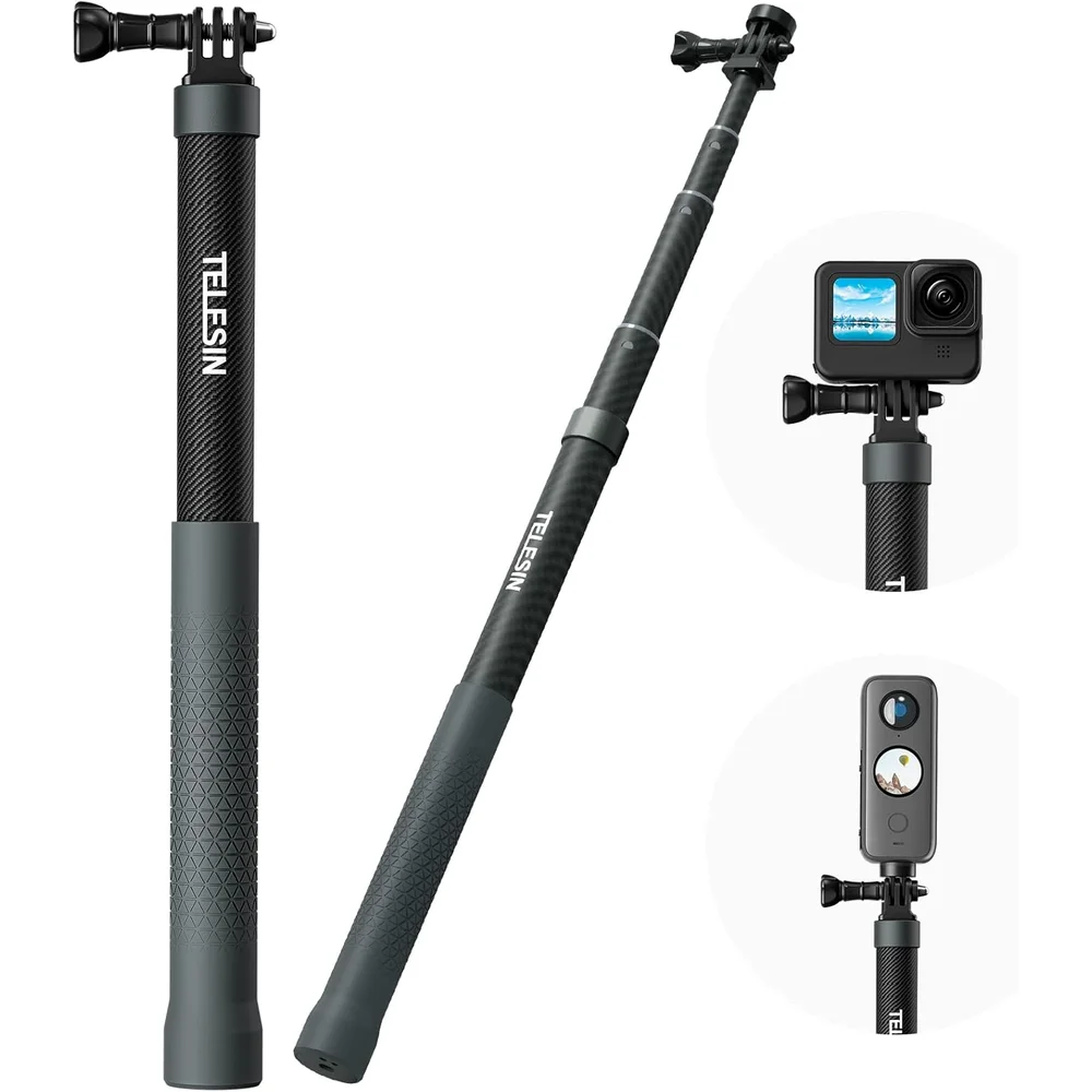 TELESIN Selfie Stick 1.2m Long Pole Carbon Fiber Waterproof Extension Monopod for GoPro 13 12 11 Insta360 X5 X4 Ace Pro DJI Osmo
TELESIN Selfie Stick 1.2m Long Pole Carbon Fiber Waterproof Extension Monopod for GoPro 13 12 11 Insta360 X5 X4 Ace Pro DJI Osmo