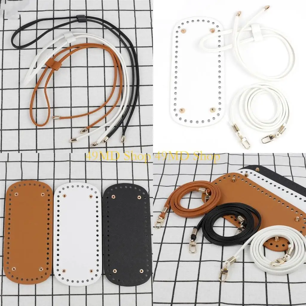 49MD Black Brown White Handbag DIY PU Leather Bottom Strap Bag Drawstring 3 PCS
49MD Black Brown White Handbag DIY PU Leather Bottom Strap Bag Drawstring 3 PCS