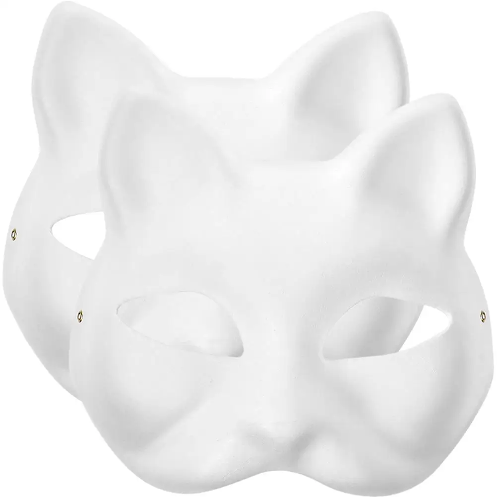 2Pcs DIY Blank Masks White Paper Hand Painted Cat Face Mask for Painting Masquerade Party Carnival Halloween Prom Women
2Pcs DIY Blank Masks White Paper Hand Painted Cat Face Mask for Painting Masquerade Party Carnival Halloween Prom Women