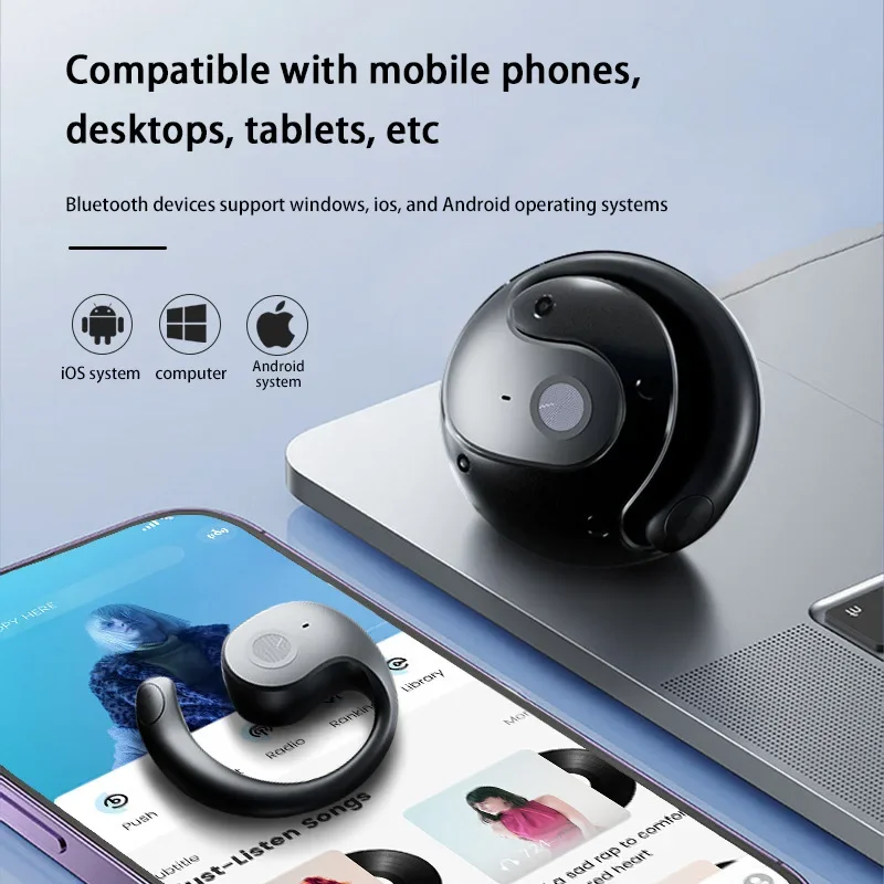 OWS Headphones Bone Conduction Earphone Open Ear Sports Bluetooth Headphones Wireless Earbuds With Noise Cancellation
OWS Headphones Bone Conduction Earphone Open Ear Sports Bluetooth Headphones Wireless Earbuds With Noise Cancellation