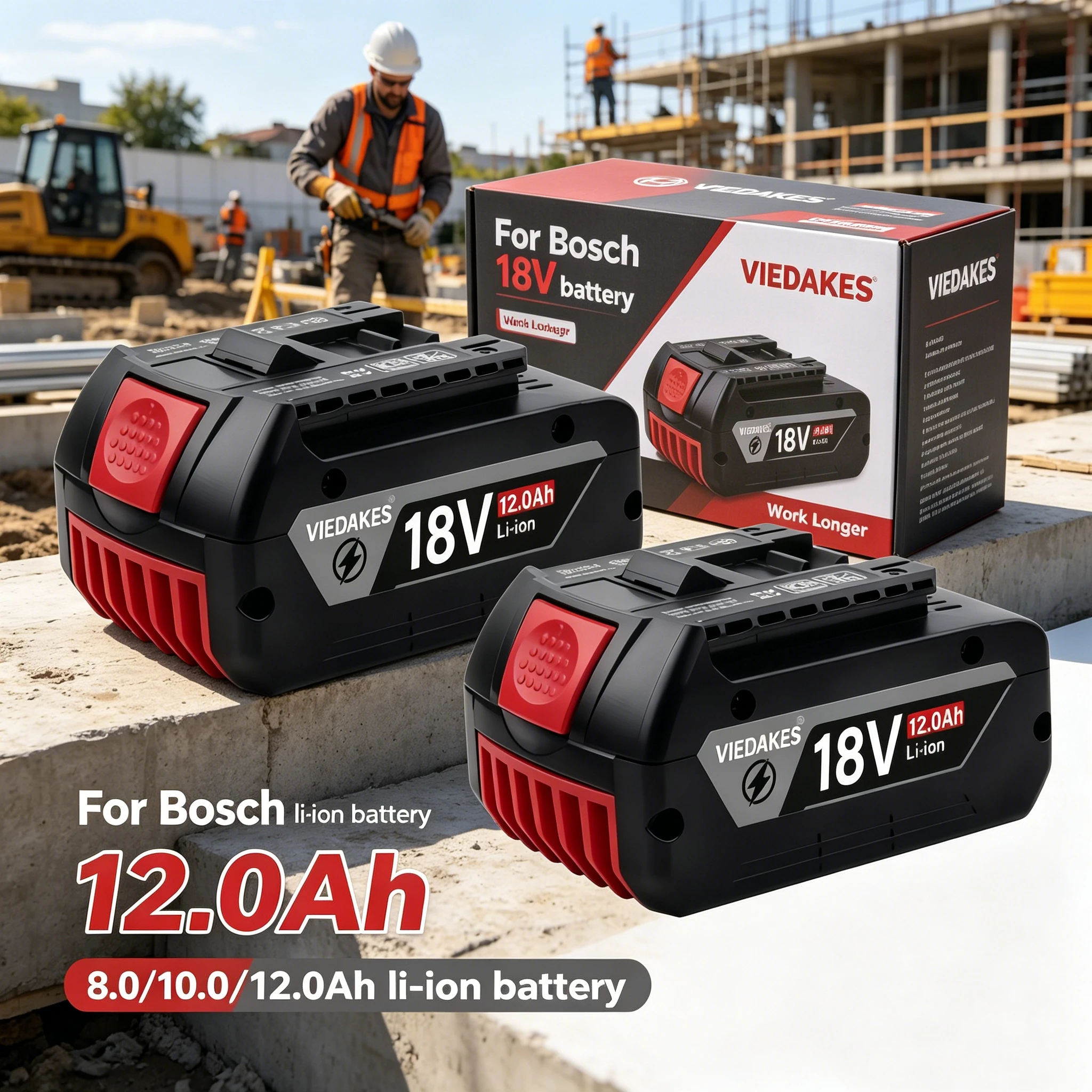 18V Rechargeable Batteries for bocsh 18V Performance 12Ah LITHIUM-ION GDS250-Li GSR180-Li GKS185-Li GWS180-Li GSB185-Li Battery
18V Rechargeable Batteries for bocsh 18V Performance 12Ah LITHIUM-ION GDS250-Li GSR180-Li GKS185-Li GWS180-Li GSB185-Li Battery