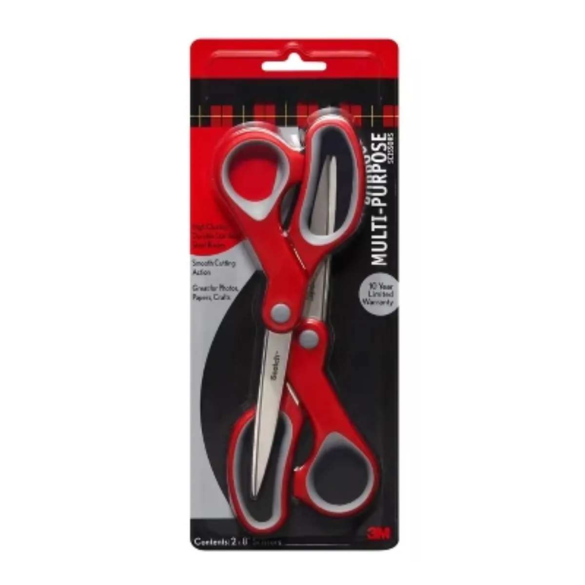 Scotch 2pk Multi-Purpose 8" Scissors: Stainless Steel, Office & School, Wrapping, Non-Powered Desk Tools, Red
Scotch 2pk Multi-Purpose 8" Scissors: Stainless Steel, Office & School, Wrapping, Non-Powered Desk Tools, Red