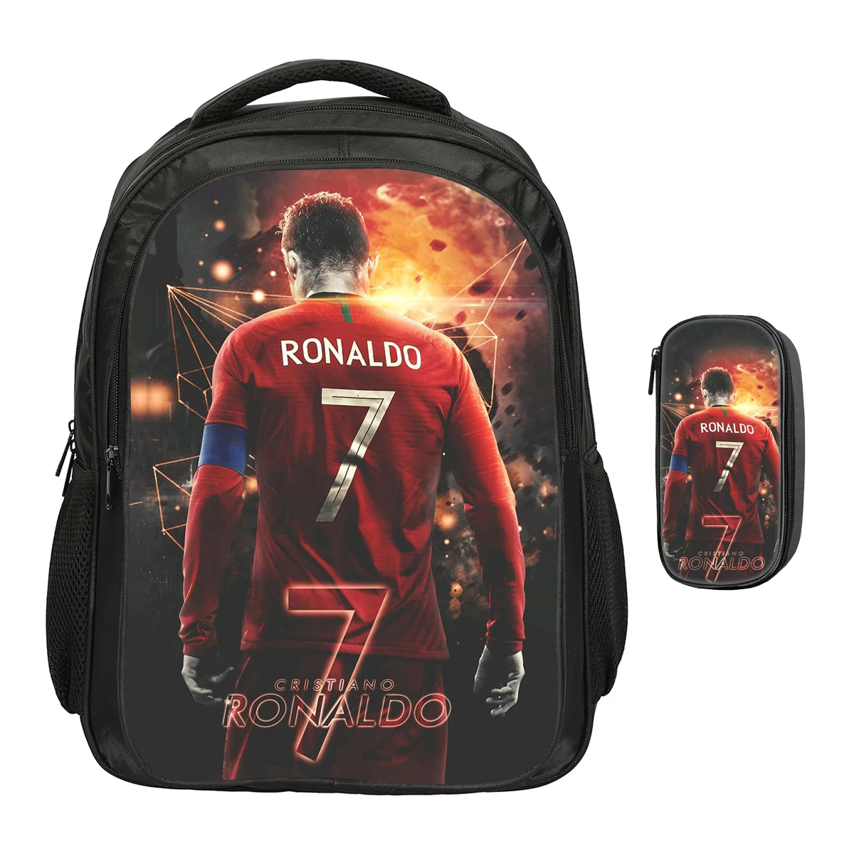 2Pcs Set Backpack Double layered Backpack Ronaldo CR Football Star, Pencil Bags School Bags Mochila Football Sports Rucksack
2Pcs Set Backpack Double layered Backpack Ronaldo CR Football Star, Pencil Bags School Bags Mochila Football Sports Rucksack