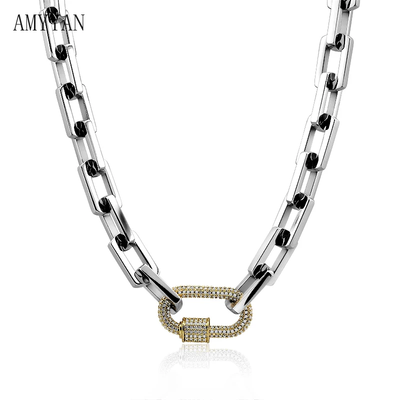 Unisex 316L Stainless Steel Necklace with Zircon Fashion 18K Gold Plated Square Link Necklaces Jewelry Gifts New 2025
Unisex 316L Stainless Steel Necklace with Zircon Fashion 18K Gold Plated Square Link Necklaces Jewelry Gifts New 2025