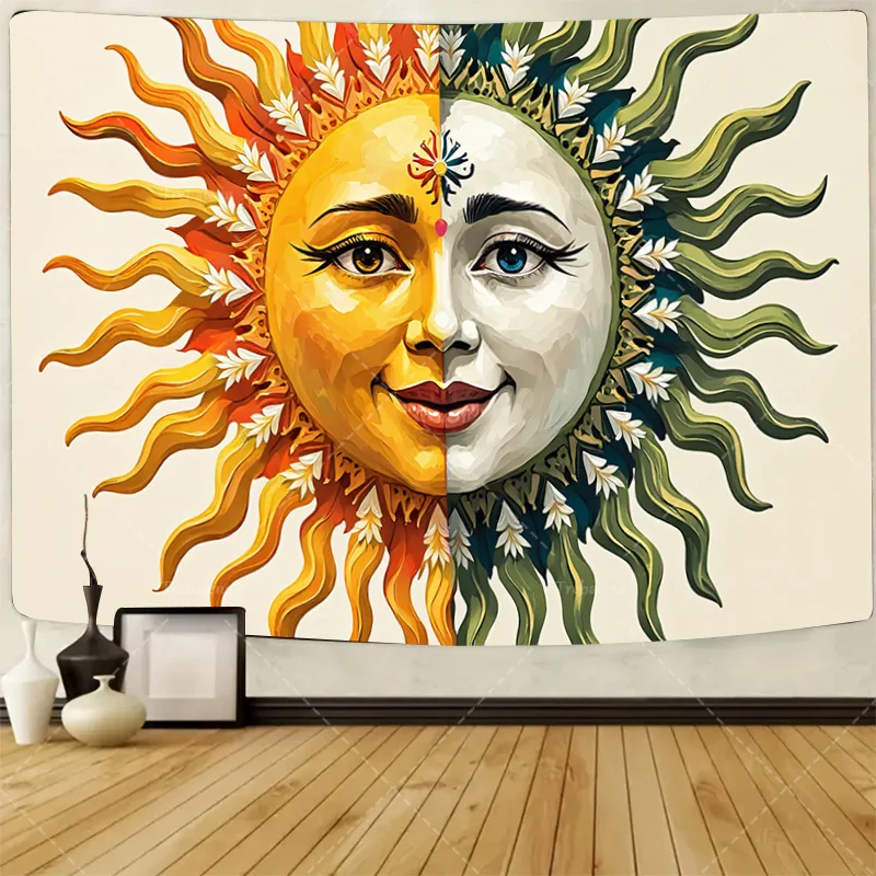1pc Wall Tapestry "Sunny Moon Tapestry - Boho Chic Wall Hanging for Living Room Decor"
1pc Wall Tapestry "Sunny Moon Tapestry - Boho Chic Wall Hanging for Living Room Decor"