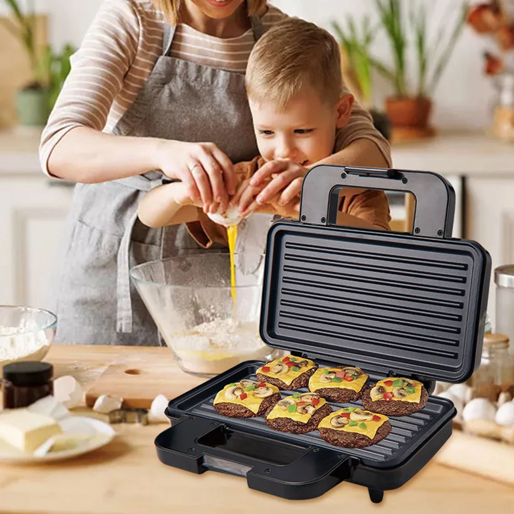 1000W Home Electric Sandwich Maker Stainless Steel Toaster Non-stick Coating Panini Presses Steak Grill Maker Breakfast Machine
1000W Home Electric Sandwich Maker Stainless Steel Toaster Non-stick Coating Panini Presses Steak Grill Maker Breakfast Machine