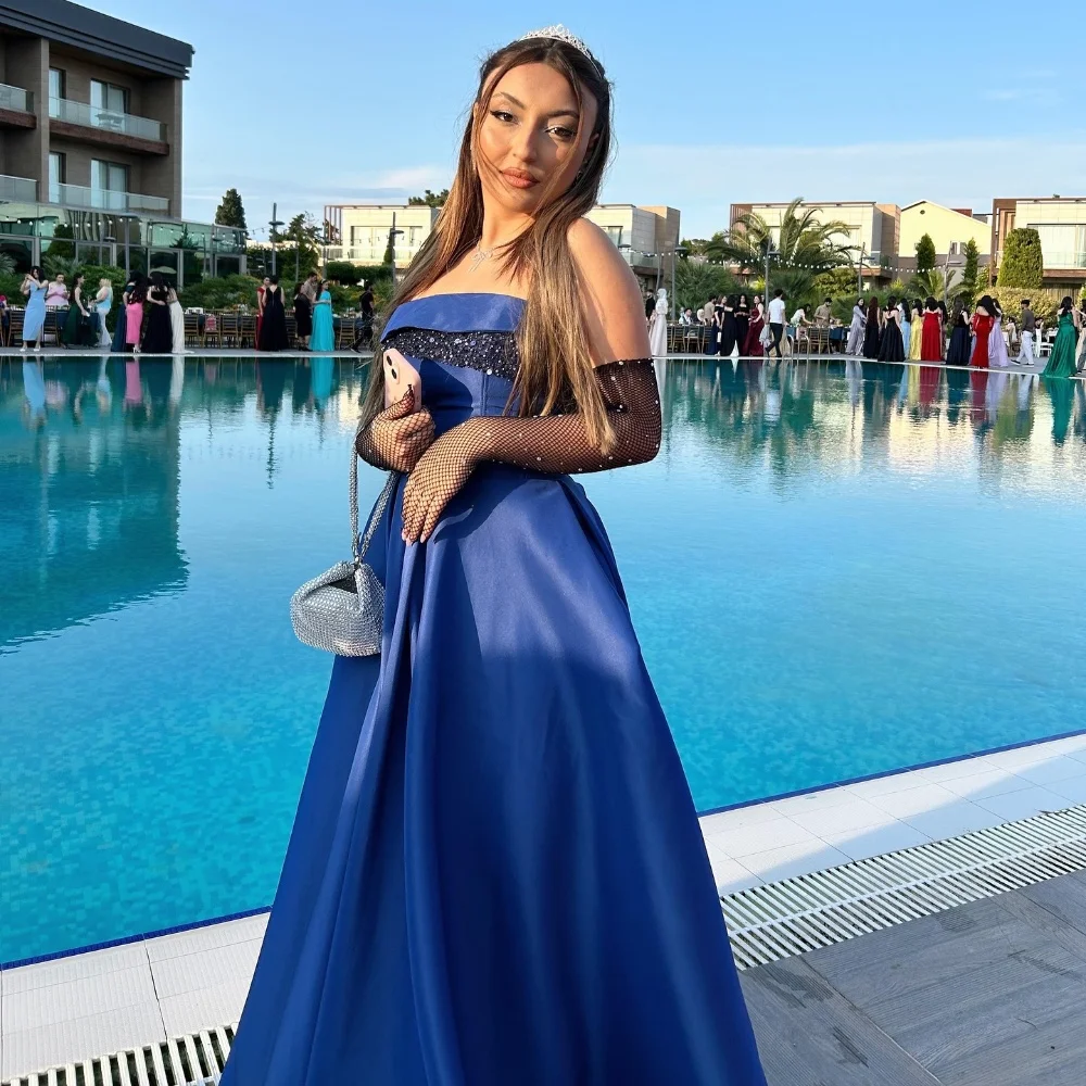 Customized Modern Style Exquisite Charmeuse Rhinestone Sequined Ruched Ball Gown Strapless Long Dresses Bespoke Occasion Dresses
Customized Modern Style Exquisite Charmeuse Rhinestone Sequined Ruched Ball Gown Strapless Long Dresses Bespoke Occasion Dresses