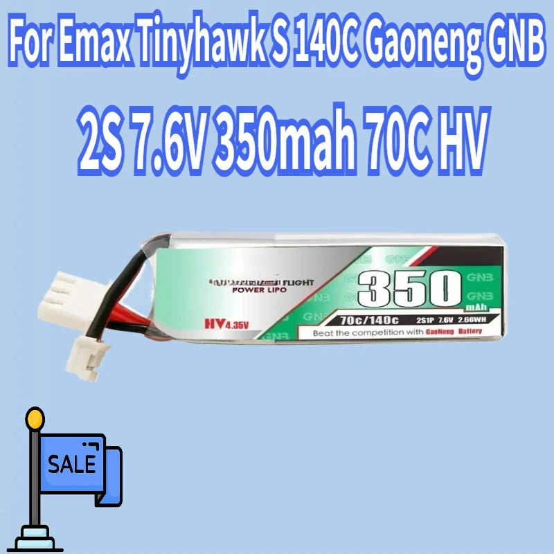 Max 140C Gaoneng GNB 2S 7.6V 350mah 70C HV Lipo Battery With PH2.0 Plug for Emax Tinyhawk S Four axis Indoor FPV Drones
Max 140C Gaoneng GNB 2S 7.6V 350mah 70C HV Lipo Battery With PH2.0 Plug for Emax Tinyhawk S Four axis Indoor FPV Drones
