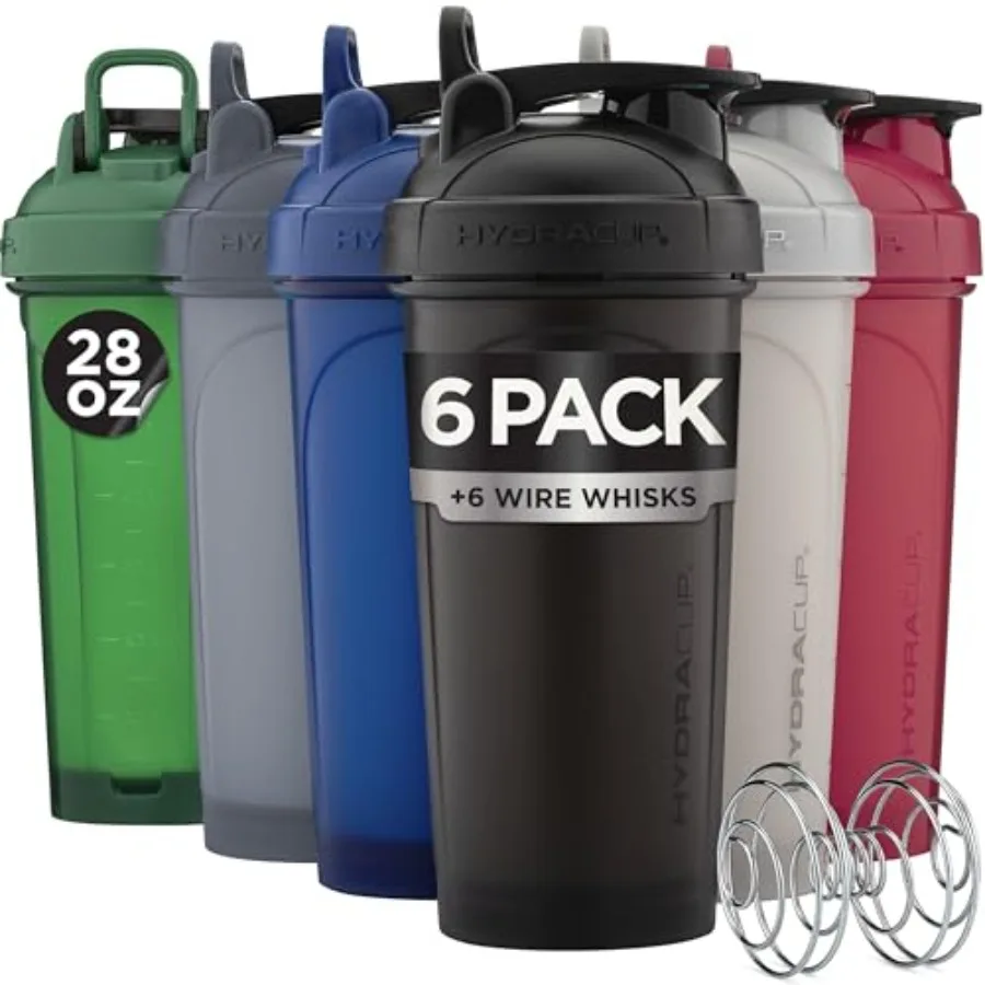 6 Pack 28 oz Protein Shaker Bottles for Protein Mixes with Whisk Ball, Leak-Proof Shaker Cups for Protein Shakes, BPA-Free with
6 Pack 28 oz Protein Shaker Bottles for Protein Mixes with Whisk Ball, Leak-Proof Shaker Cups for Protein Shakes, BPA-Free with