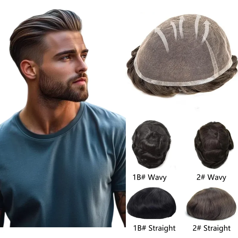 Men's Toupee Human Hair | 120% 130% Density Full HD Swiss Lace Base Wig, For Older Men Seeking A Youthful Hair Replacement
Men's Toupee Human Hair | 120% 130% Density Full HD Swiss Lace Base Wig, For Older Men Seeking A Youthful Hair Replacement