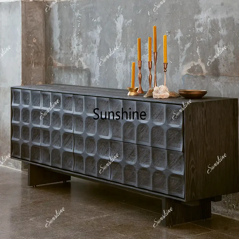 Retro solid wood dining side cabinet
Retro solid wood dining side cabinet