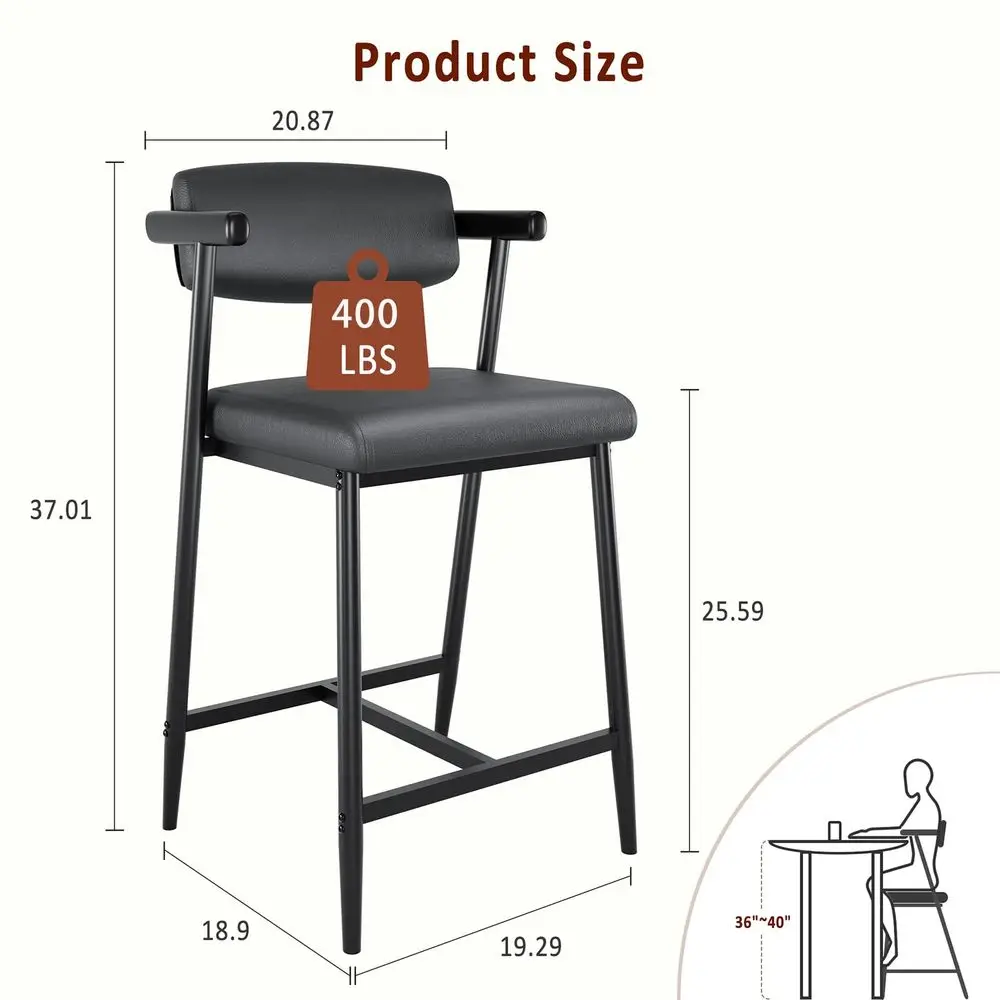 Bar Stools Set of 4 with Armrests, Counter Height Bar Stools Set with Footrest amp Soft Back, Metal Barstools Set with Wide Uph
Bar Stools Set of 4 with Armrests, Counter Height Bar Stools Set with Footrest amp Soft Back, Metal Barstools Set with Wide Uph